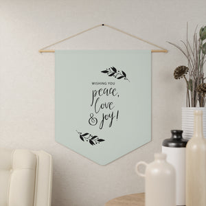 Holiday Pennant - Peace, Love & Joy
