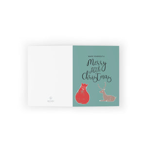 Teal Holiday Greeting Cards - Merry Little Christmas