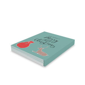 Teal Holiday Greeting Cards - Merry Little Christmas