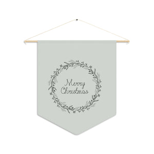 Holiday Pennant - Black Wreath