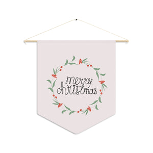 Holiday Pennant - Colorful Wreath