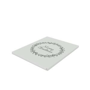 Holiday Greeting Cards - Black Merry Christmas Wreath