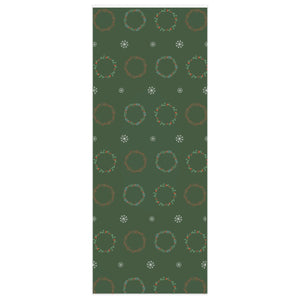 Full Bloom - Holiday Wrapping Paper - Wreaths - 24x60
