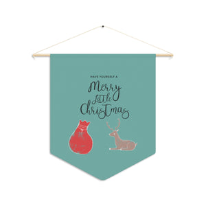 Teal Holiday Pennant - Merry Little Christmas
