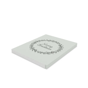 Holiday Greeting Cards - Black Merry Christmas Wreath