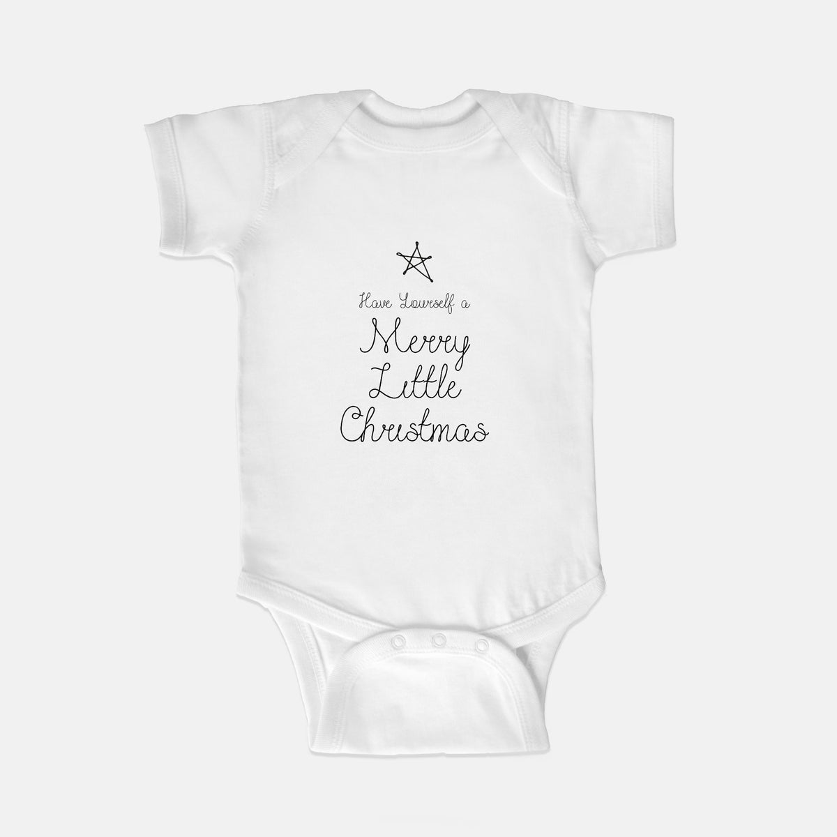 White Baby One-Piece - Merry Little Christmas