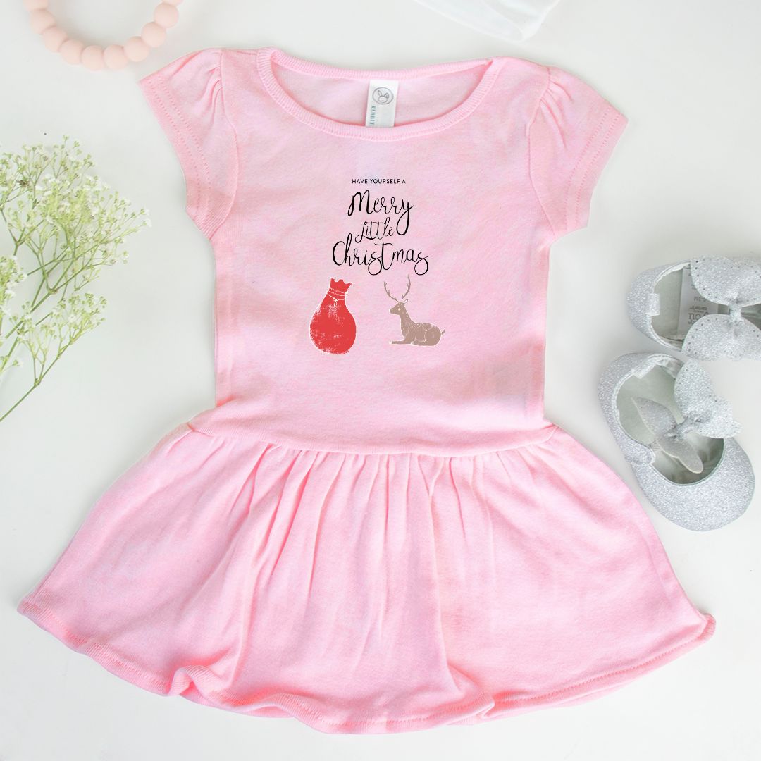Ballerina Baby Rib Dress - Merry Little Christmas