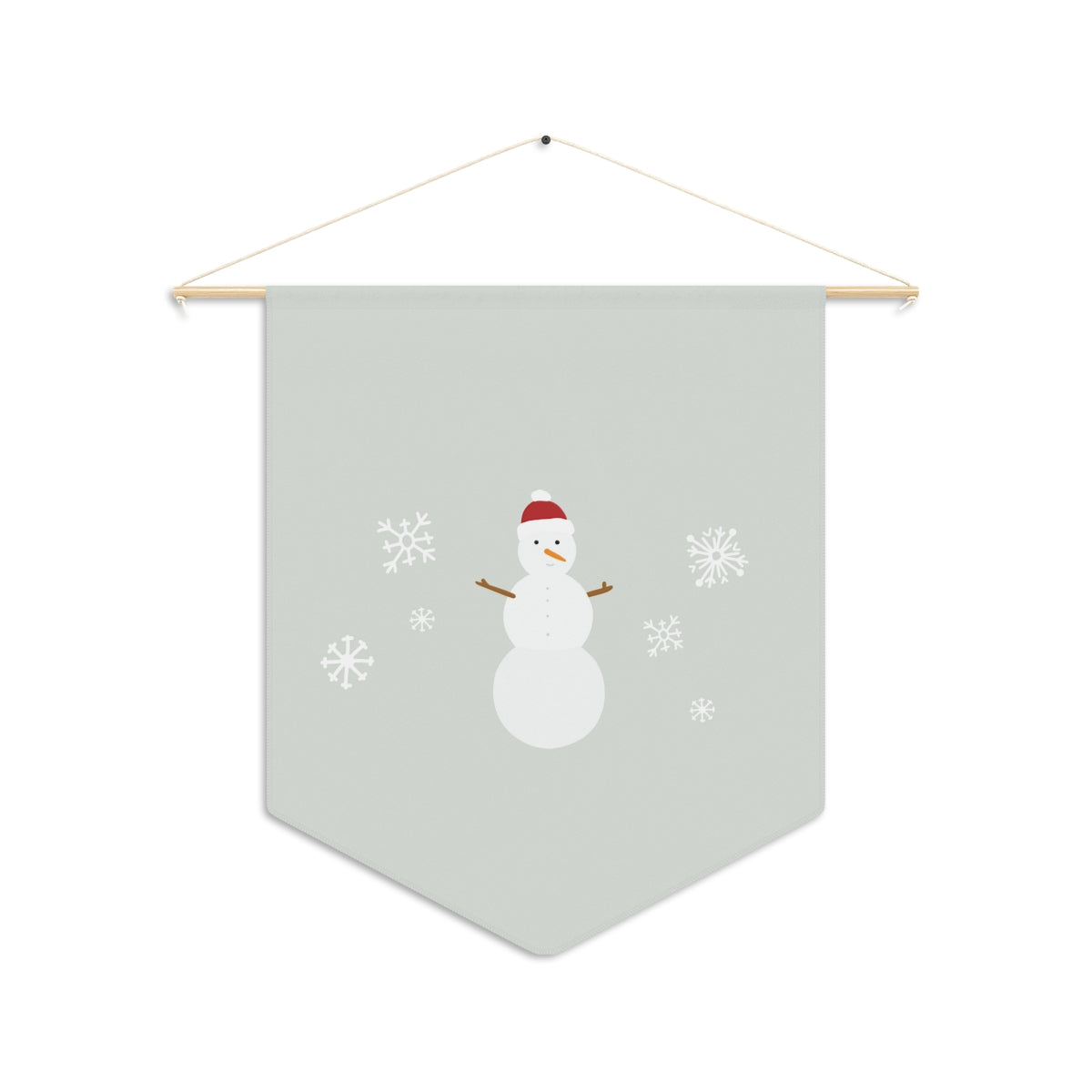 Holiday Pennant - Snowman & Snowflakes