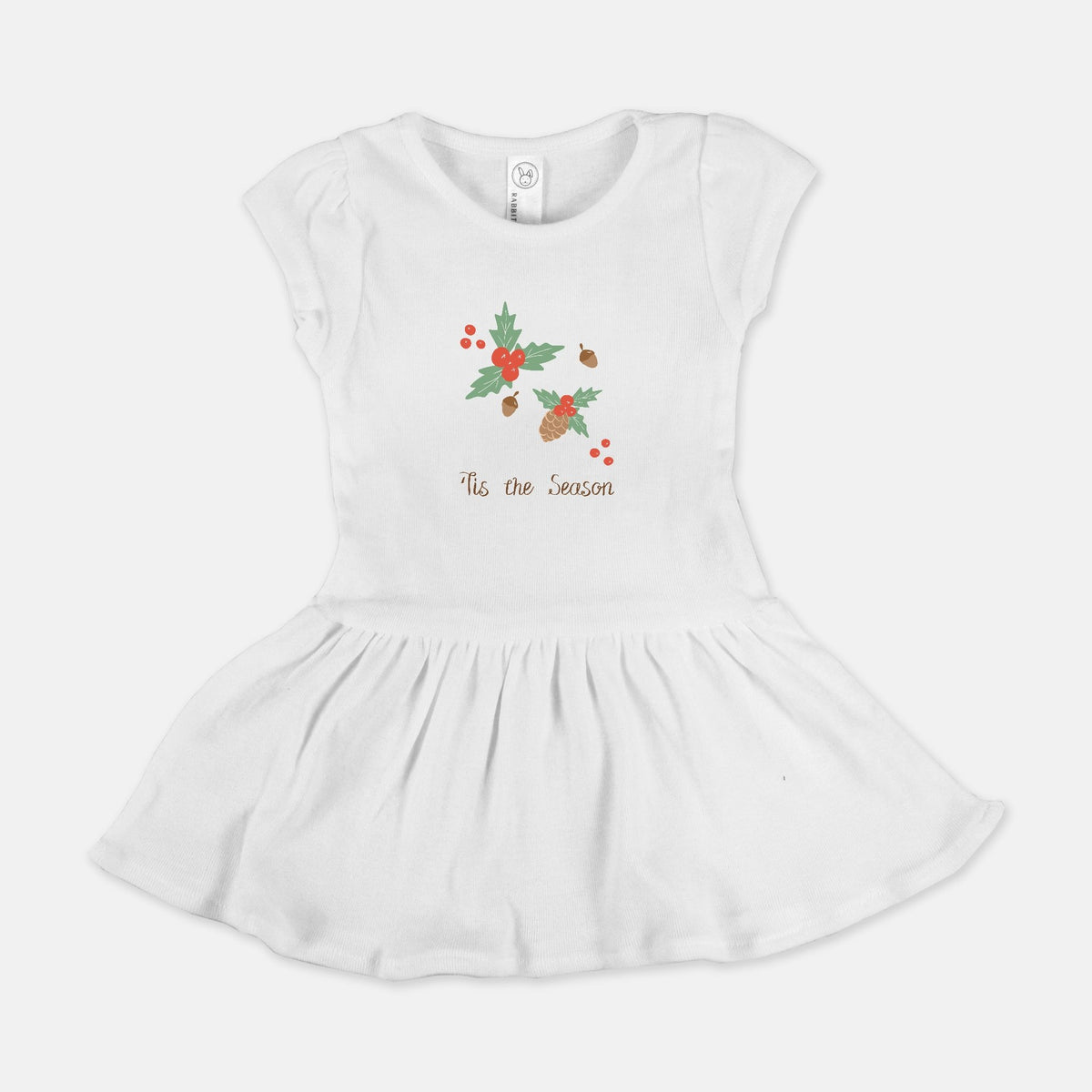 White Baby Rib Dress - Tis the Season