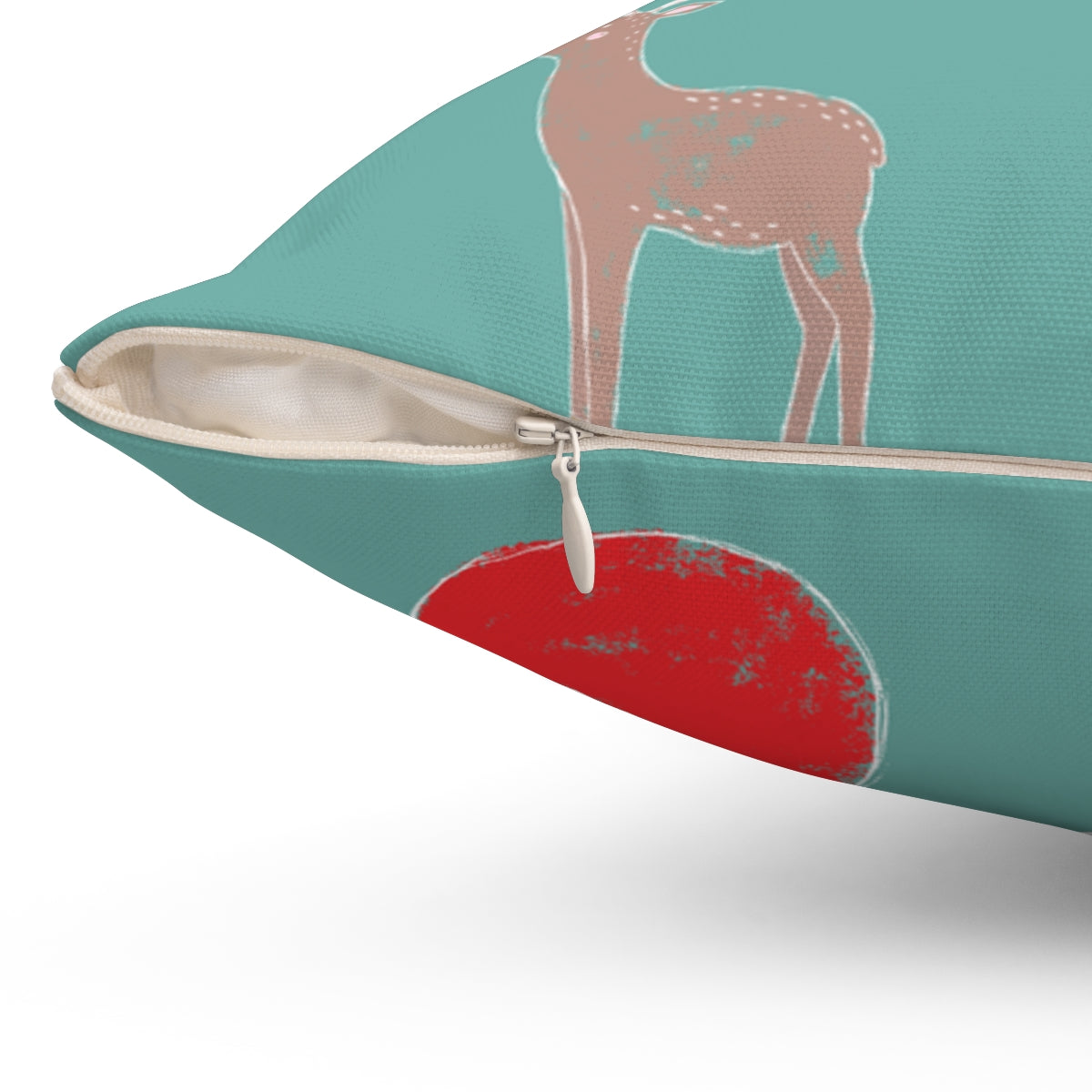 Teal Polyester Square Holiday Pillowcase - Holiday Ensemble