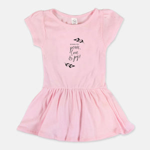 Ballerina Toddler Rib Dress - Peace, Love & Joy