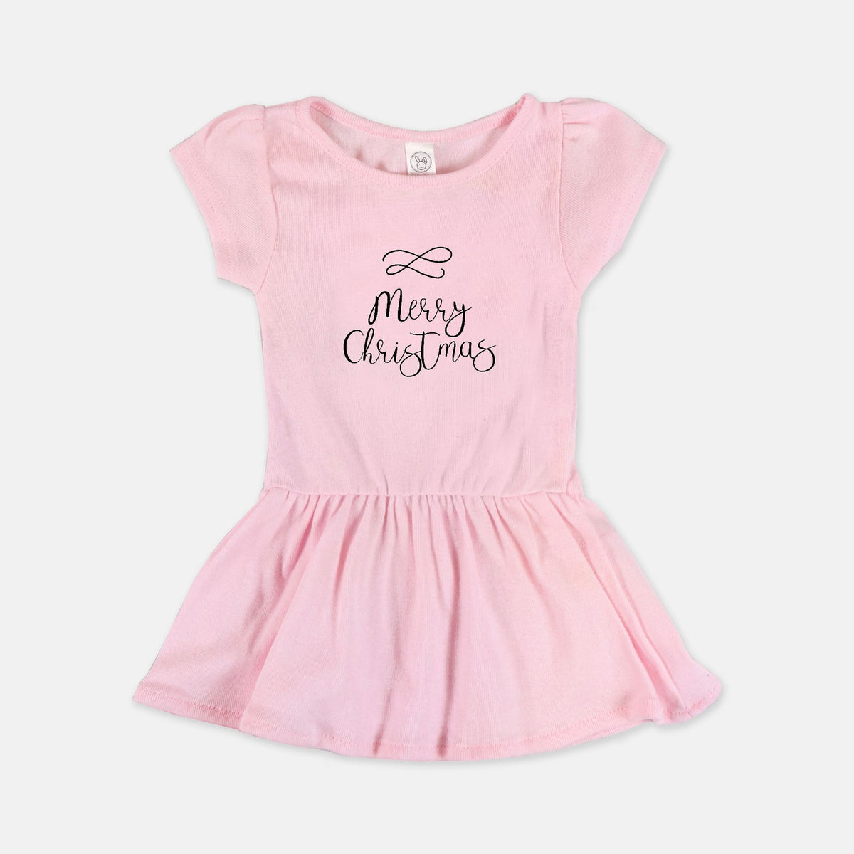 Ballerina Baby Rib Dress - Merry Christmas