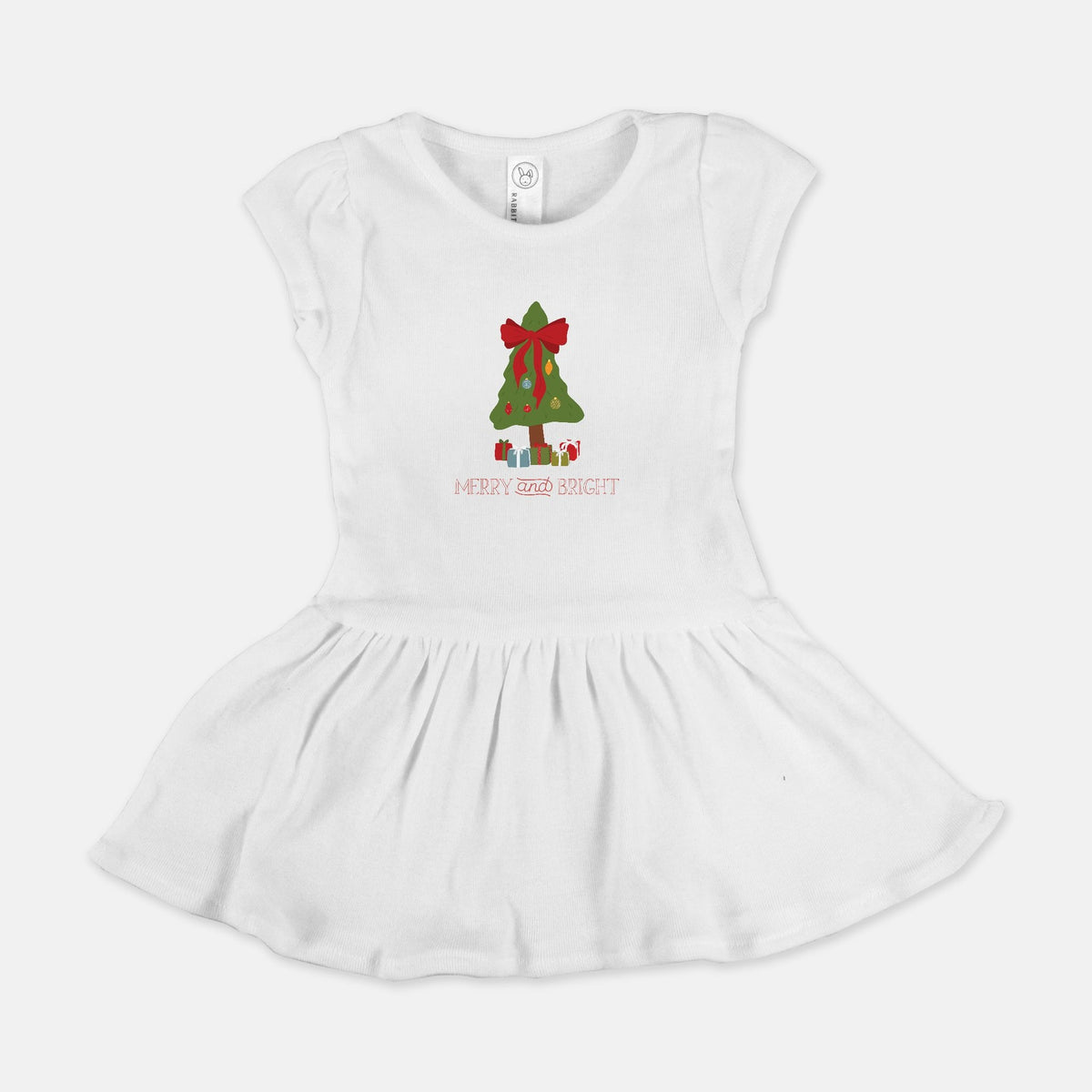 White Baby Rib Dress - Merry &amp; Bright