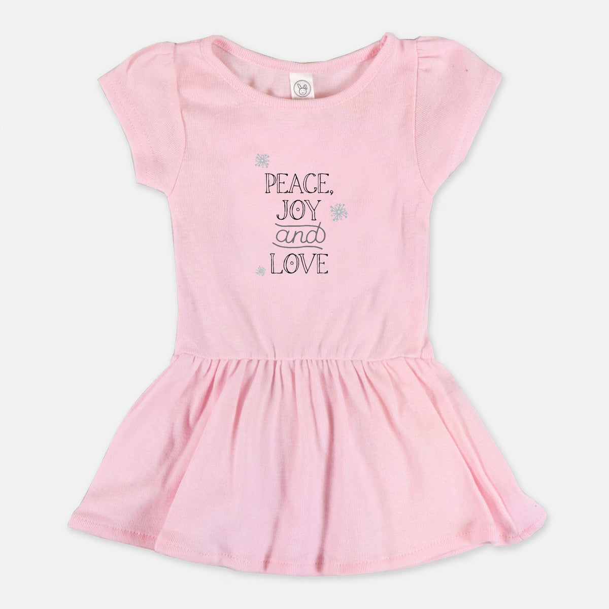 Ballerina Toddler Rib Dress - Peace, Joy & Love