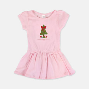 Ballerina Baby Rib Dress - Merry & Bright