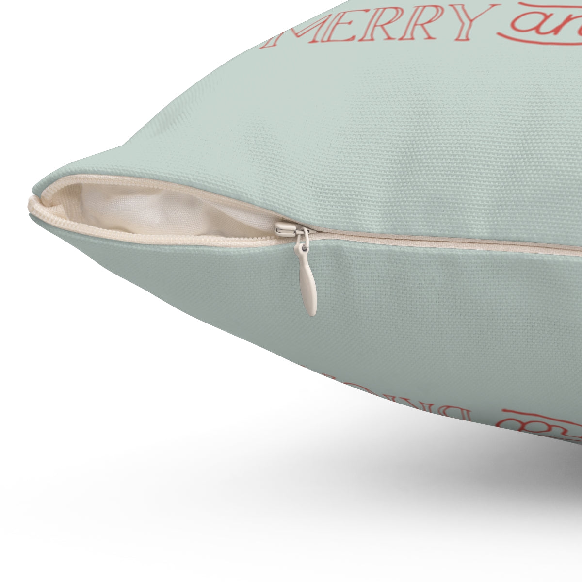 Polyester Square Holiday Pillowcase - Merry & Bright