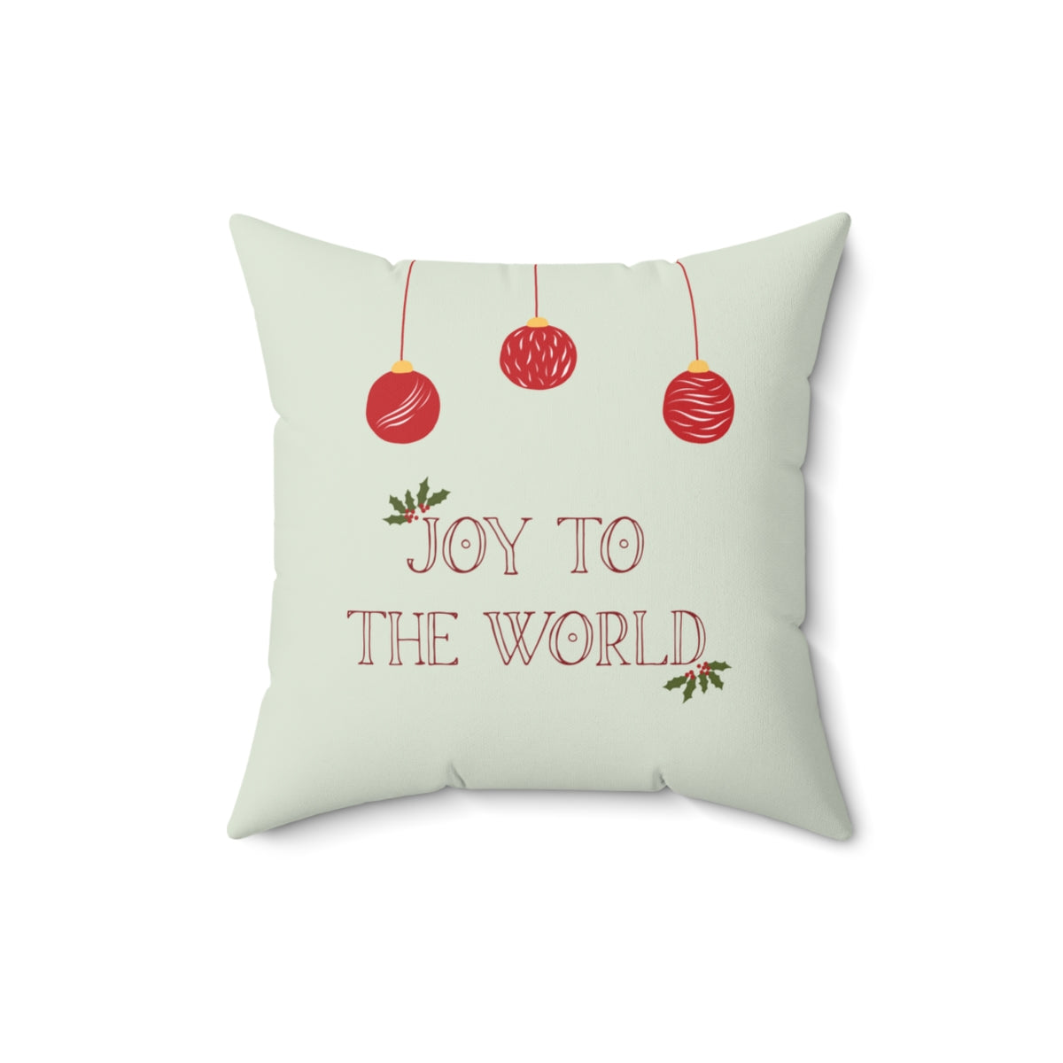 Polyester Square Holiday Pillowcase - Joy to the World
