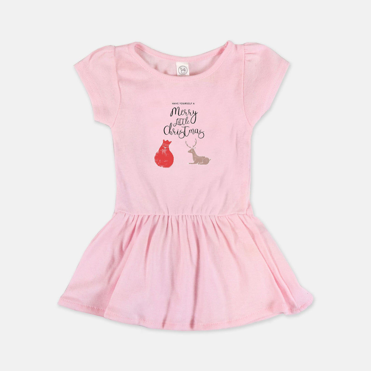 Ballerina Baby Rib Dress - Merry Little Christmas