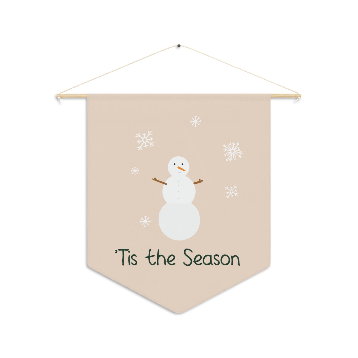 Holiday Pennant - Tis the Season Snowman