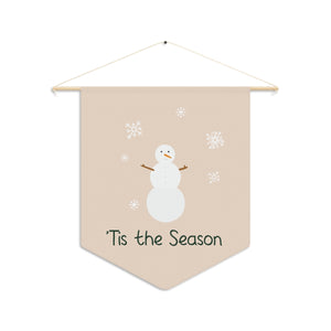Holiday Pennant - Tis the Season Snowman