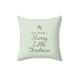Polyester Square Holiday Pillowcase - Merry Little Christmas