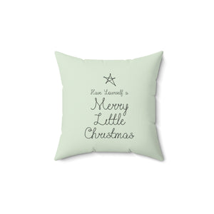 Polyester Square Holiday Pillowcase - Merry Little Christmas