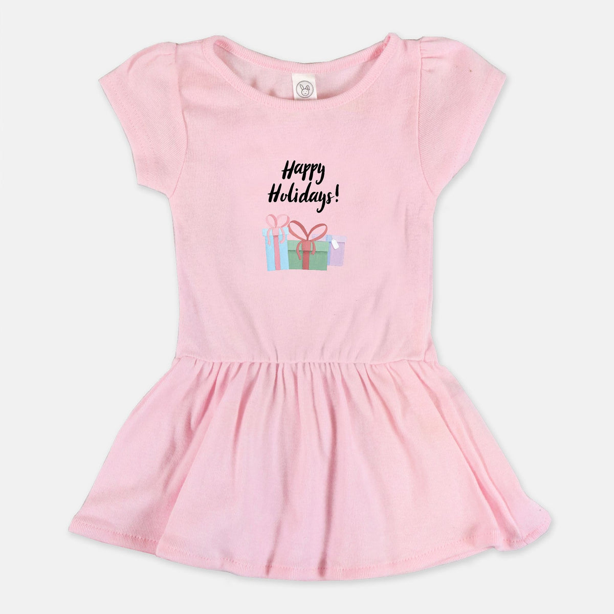 Ballerina Toddler Rib Dress - Happy Holidays Presents