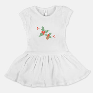 White Toddler Rib Dress - Pinecone & Acorn