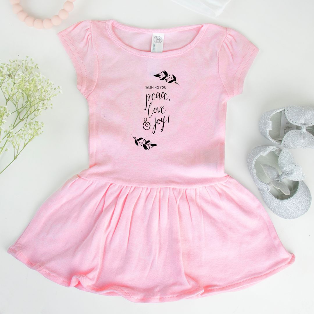 Ballerina Baby Rib Dress - Peace, Love &amp; Joy