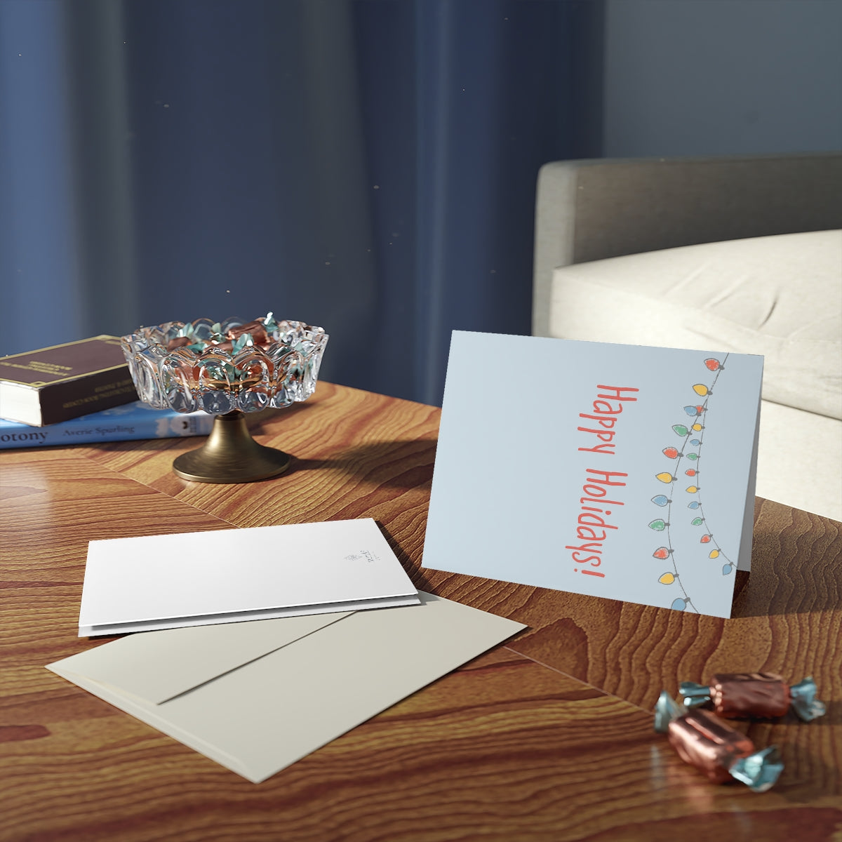 Holiday Greeting Cards - Happy Holidays Christmas Lights