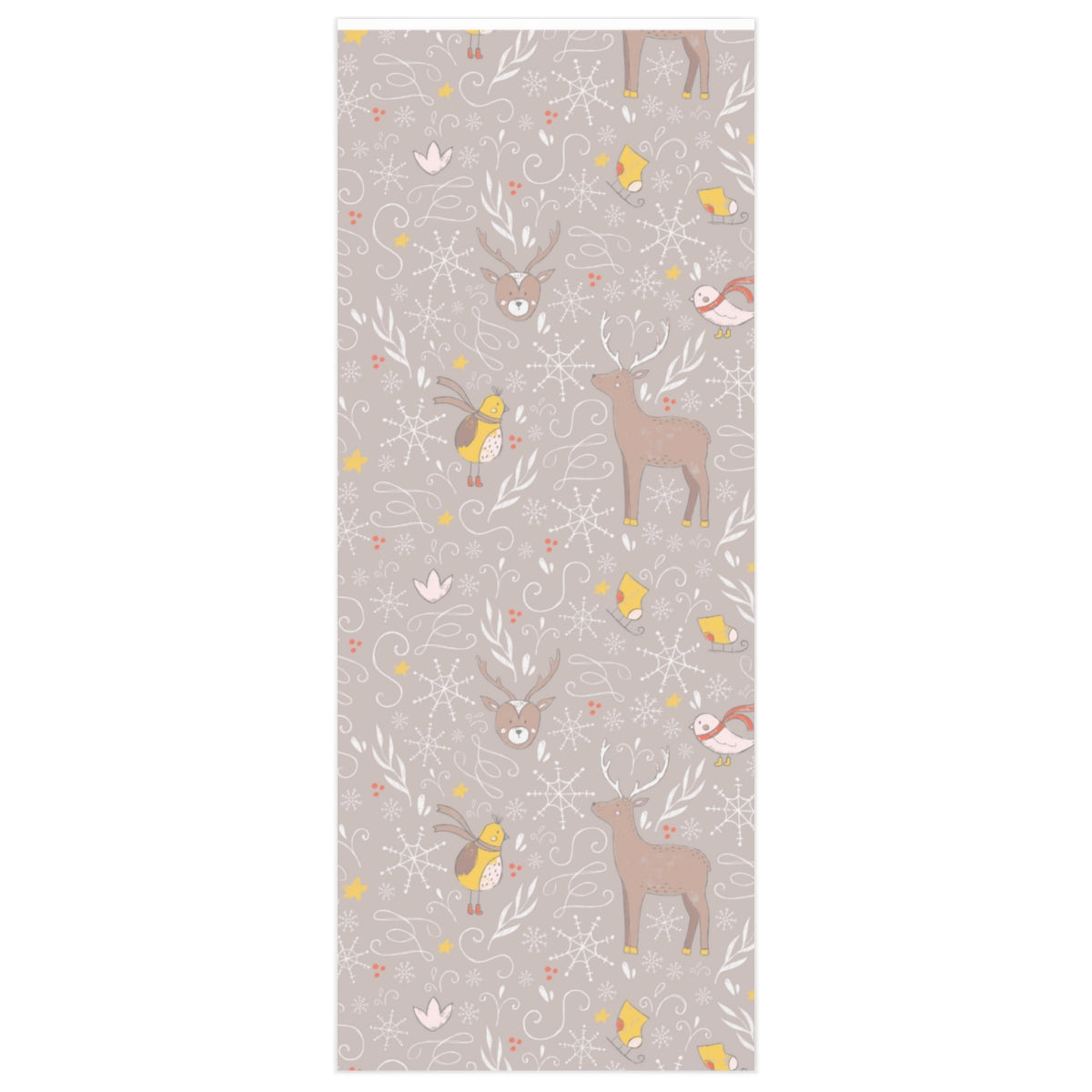 Full Bloom - Beige Holiday Wrapping Paper - Holiday Animals - 24x60
