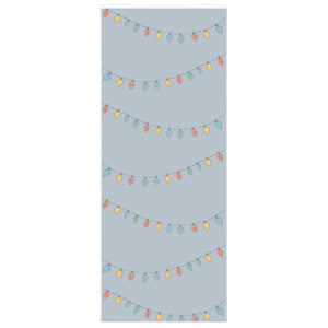 Full Bloom - Blue Holiday Wrapping Paper - Christmas Lights - 24x60