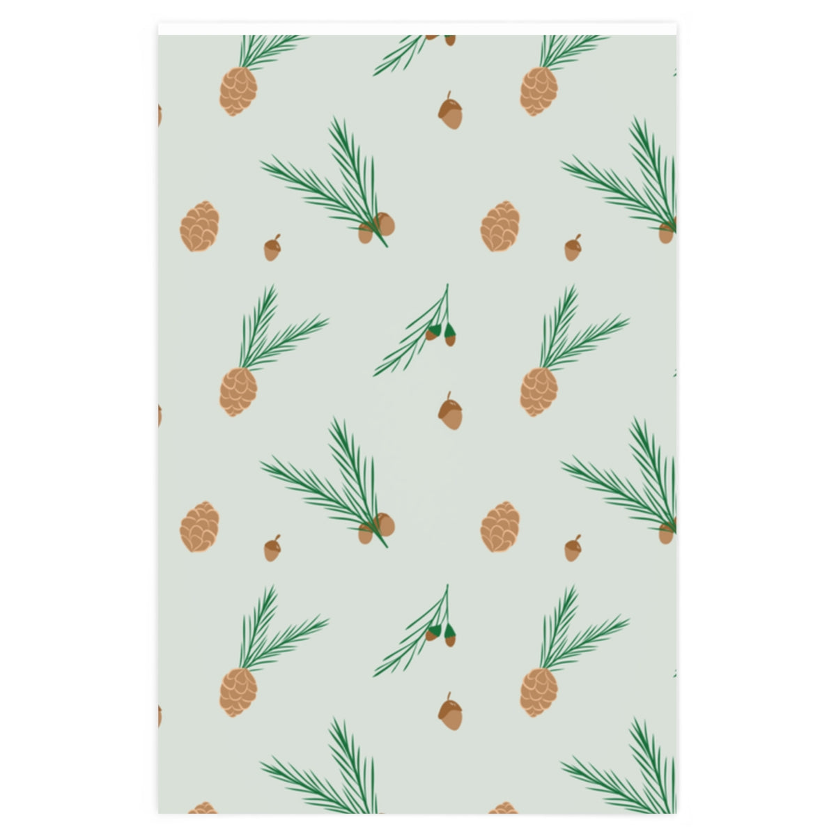 Full Bloom - Holiday Wrapping Paper - Pinecones - 24x36
