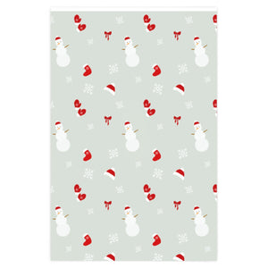 Full Bloom - Holiday Wrapping Paper - Snowman - 24x36