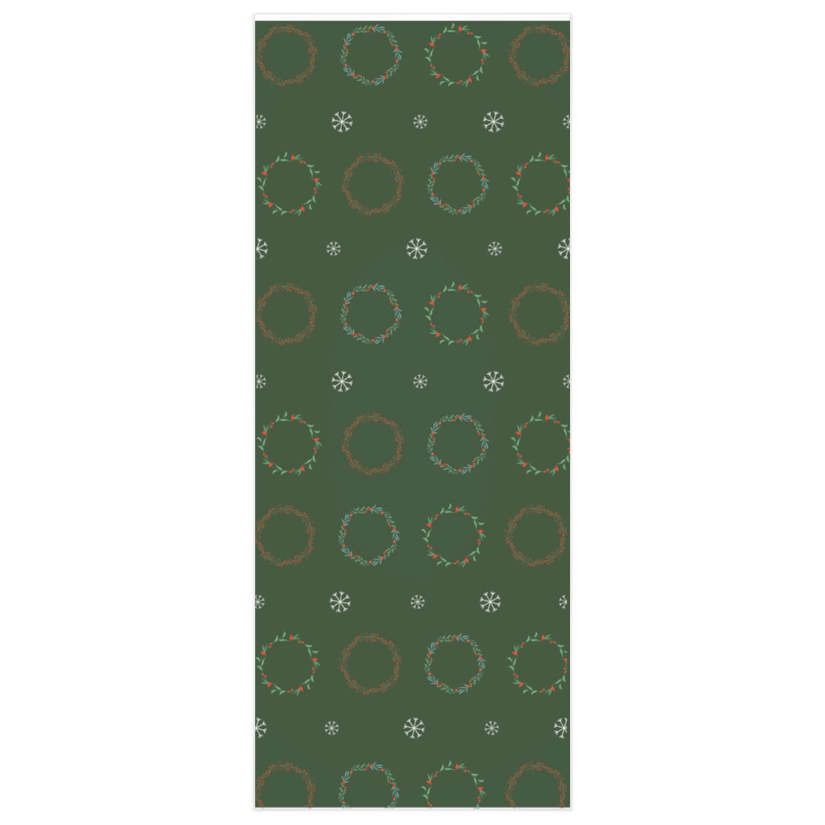 Full Bloom - Holiday Wrapping Paper - Wreaths - 24x60