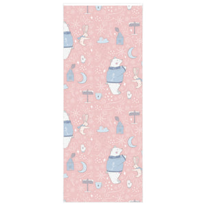 Full Bloom - Pink Holiday Wrapping Paper - Holiday Animals - 24x60