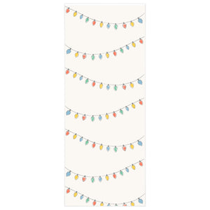 Full Bloom - White Holiday Wrapping Paper - Christmas Lights - 24x60
