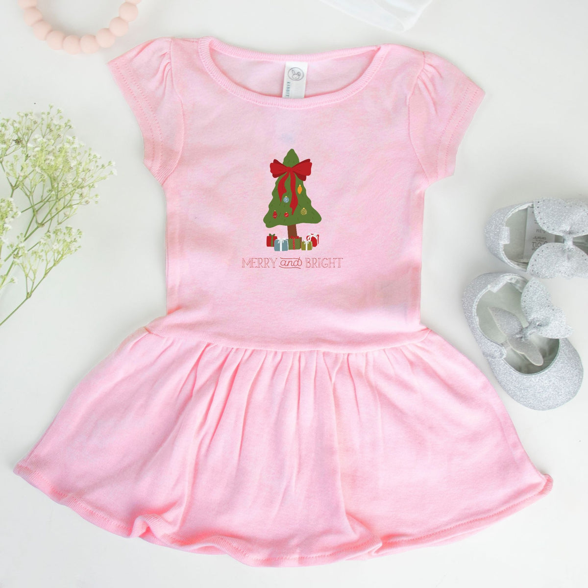 Ballerina Toddler Rib Dress - Merry & Bright