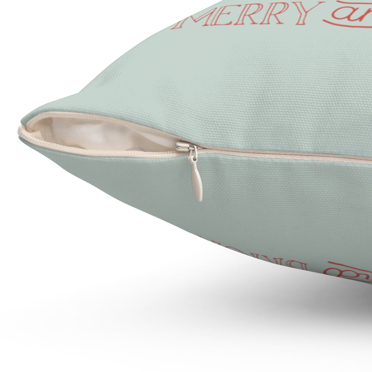 Polyester Square Holiday Pillowcase - Merry & Bright