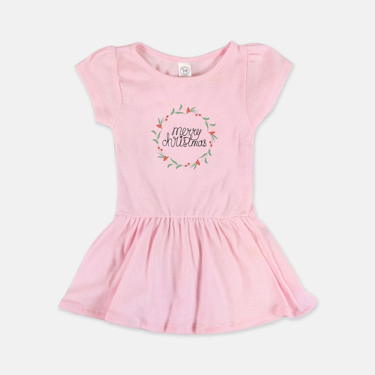 Ballerina Baby Rib Dress - Colorful Wreath