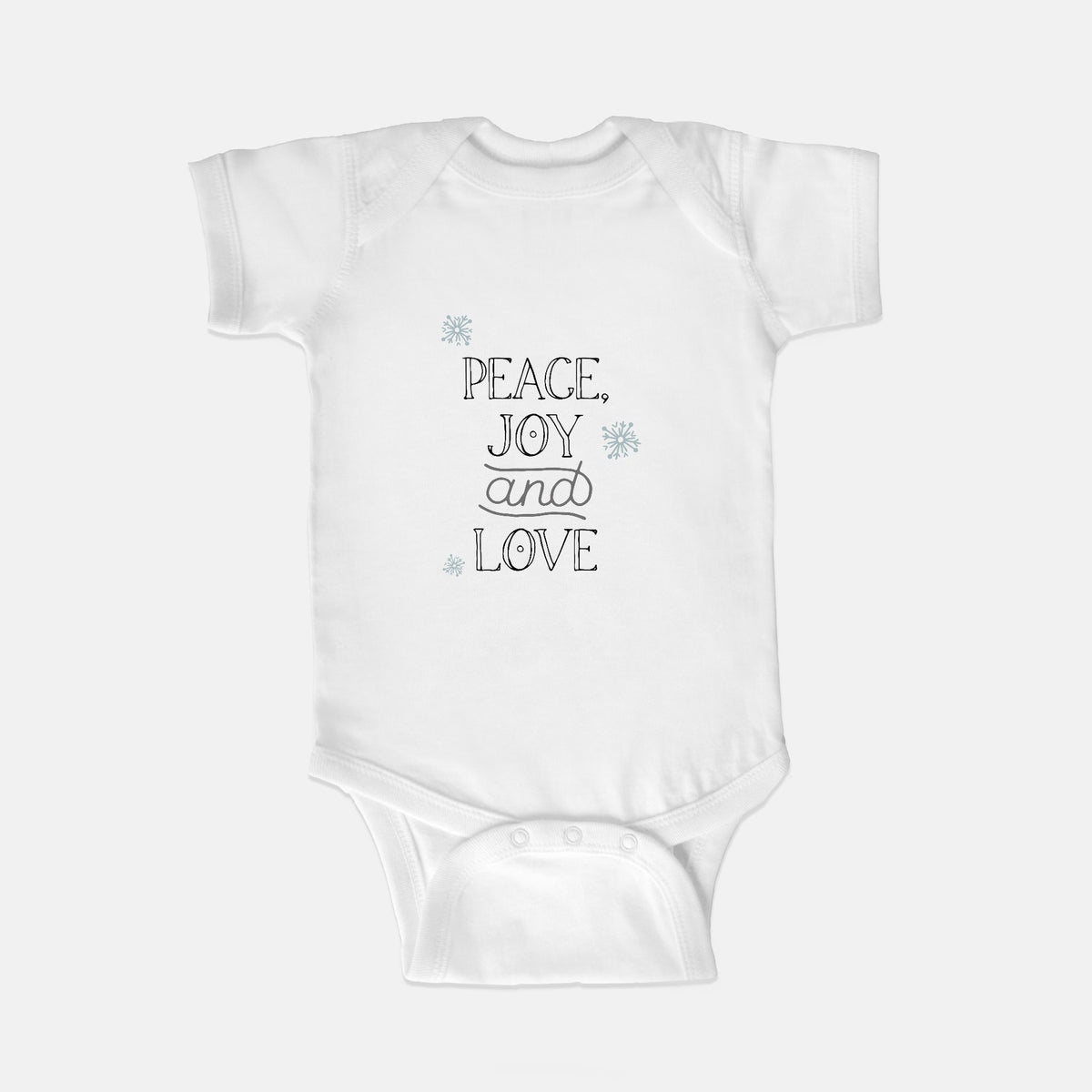 Baby Holiday One-Piece - Peace, Joy & Love
