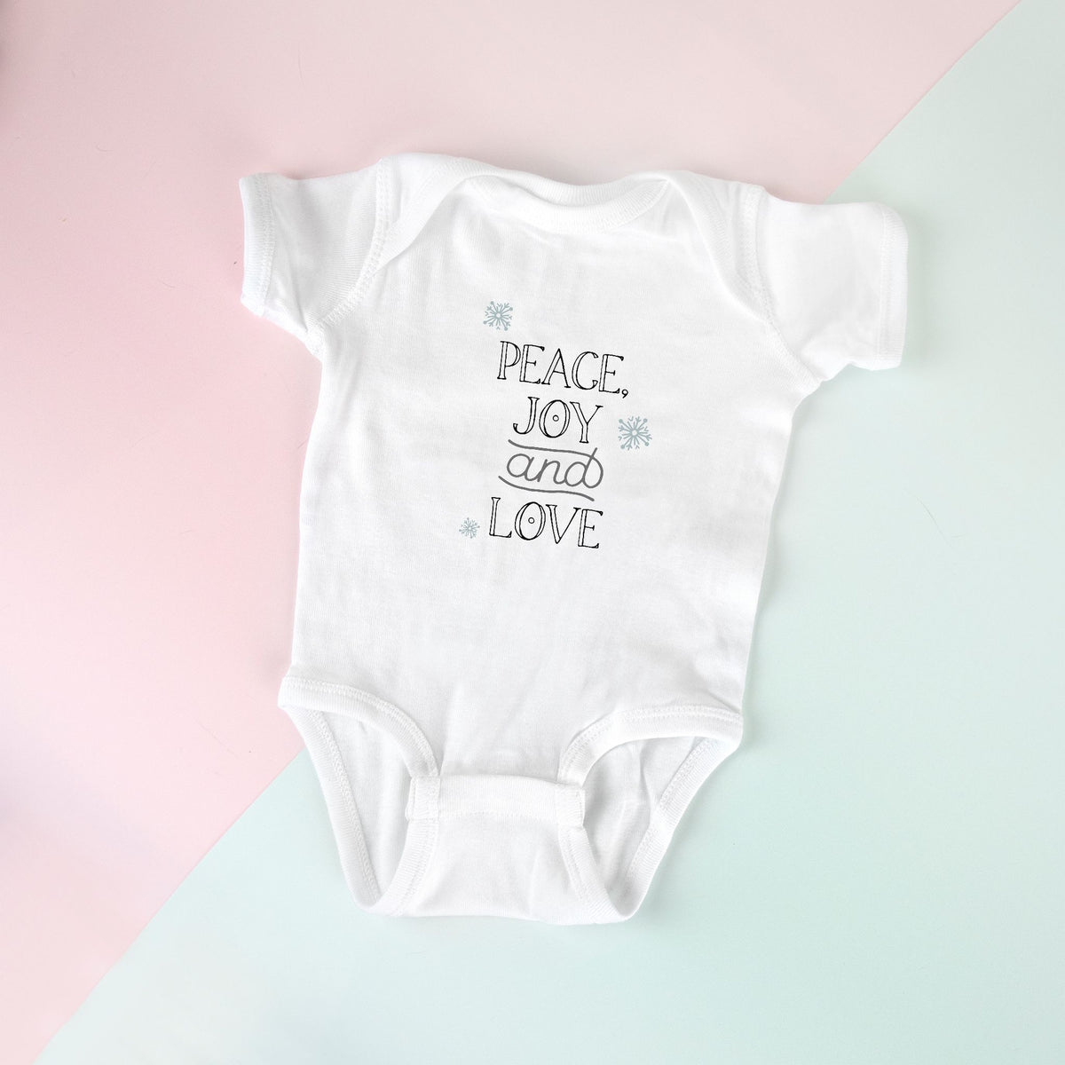 Baby Holiday One-Piece - Peace, Joy & Love