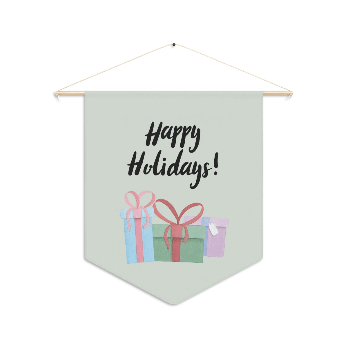 Holiday Pennant - Happy Holidays & Presents