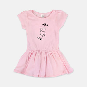 Ballerina Baby Rib Dress - Peace, Love & Joy
