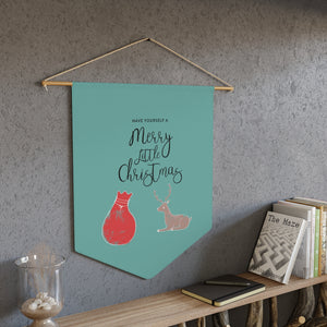 Teal Holiday Pennant - Merry Little Christmas