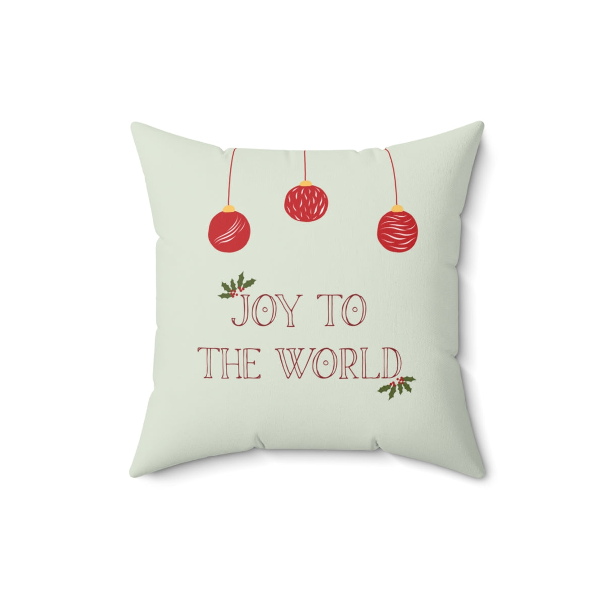 Polyester Square Holiday Pillowcase - Joy to the World