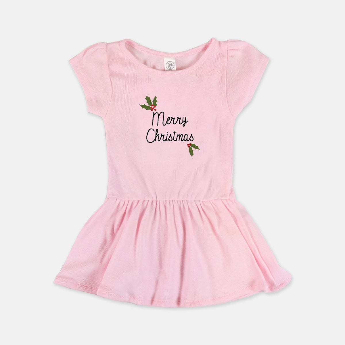 Ballerina Baby Rib Dress - Holly Merry Christmas