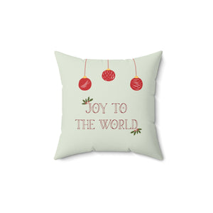 Polyester Square Holiday Pillowcase - Joy to the World