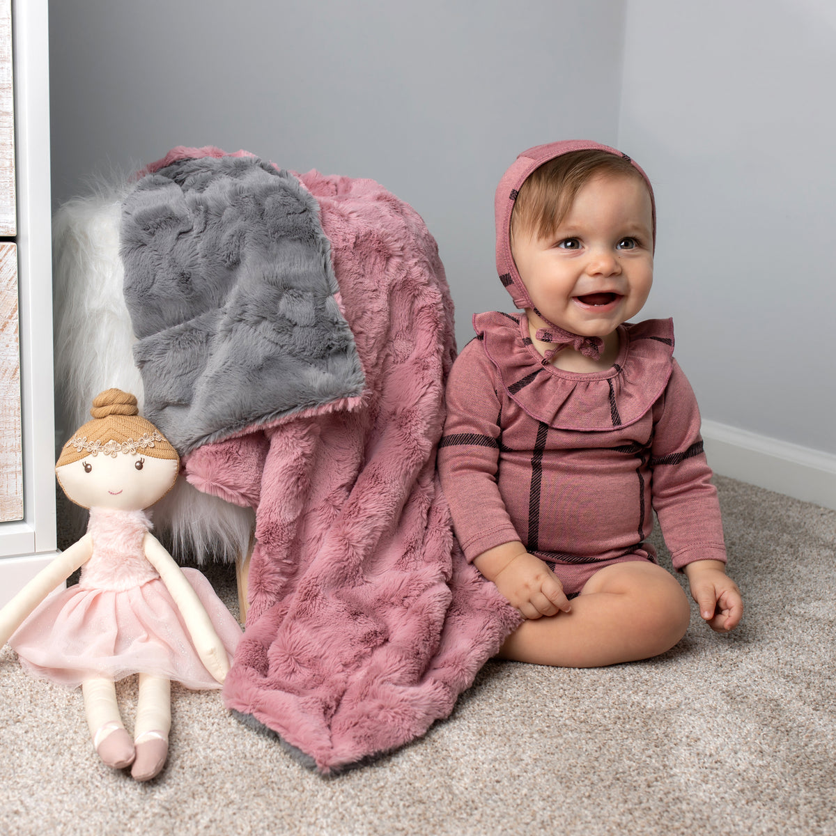 Mico Faux Fur Baby Blanket