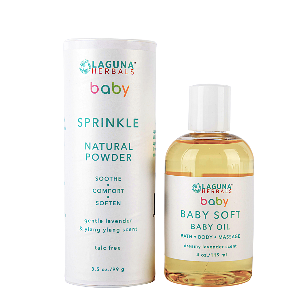 Organic Baby Oil &amp; Baby Powder Set